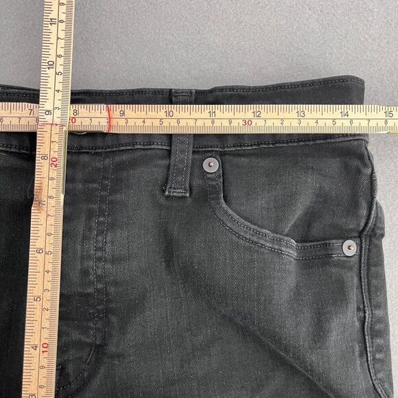 Madewell Jeans Women 29 Black 9" High Rise Skinny Denim Grunge Cropped Stretch - Picture 11 of 15